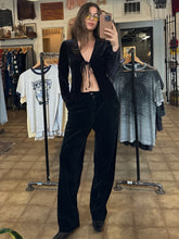 Vintage black velvet pants
