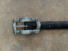 Vintage Brighton Belt With Black Crocodile-Embossed Leather