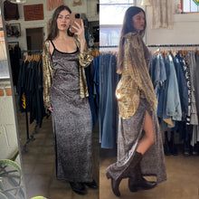 Vintage metallic gold tiger striped blouse