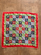 50’s silk floral small square scarf