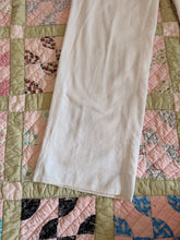 40’s ivory corduroy high waisted wide leg trousers | waist: 26"