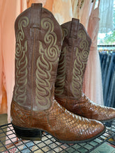 Vintage Tony Lama Brown Snakeskin Boots|9.5 D