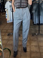 Vintage pleated trousers with houndstooth pattern- 30x30