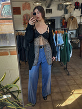 Vintage black knit cardigan|M