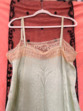 1920’s Green Silk Lace Slip Dress | M/L