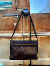 Vintage 80’s dark brown eel skin purse