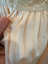 Antique 30’s Iris Silk & Rayon Peach Peignoir Robe Slip Set | sm/m