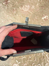 Vintage Brighton leopard print shoulder bag with black leather and braided straps