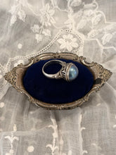 Vintage Sterling Silver Blue Mabe Pearl Ring | Size 7