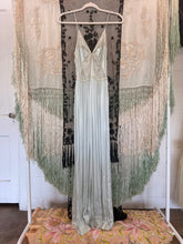 Antique 30’s Sea Foam Green Silk Slip Dress | Small