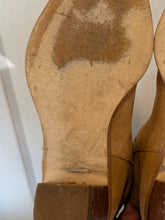 Vintage Tan Suede Studded Cowgirl Boots | Size 7