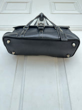 Vintage Y2K Coach Hamptons Black Leather Flap Satchel Bag