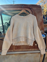 Vintage Cream Knit Sweater | Size Medium