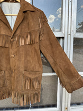 Vintage 1960s Jo-O-Kay Brown Suede Fringe Western Jacket|Medium