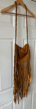 Vintage 60’s/70’s Suede Crossbody Purse With Braided Strap + Long Fringe