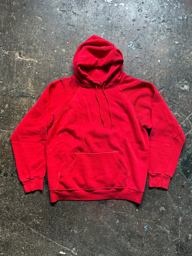 70’s bright red raglan hoodie | small