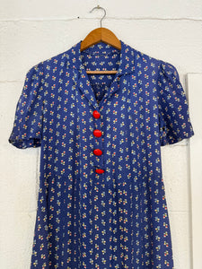 30’s 40’s cold rayon dress | small