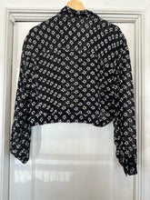 Vintage sheer star crop button up|medium