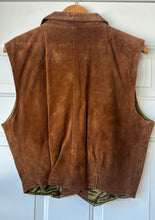 Vintage Brown Suede Vest With Pearl Snap Buttons|S/M