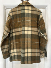 Vintage 70’s Woolrich Green/Brown Plaid Wool Shirt Jacket|Small