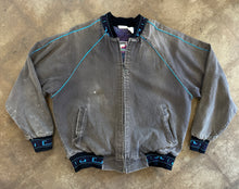 Vintage 90s Walls Mountain Southwestern Canvas Bomber Jacket|Large