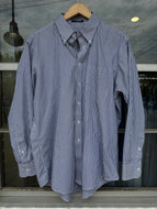 Vintage Blue Pin-Stripe Button Up|large