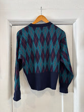 Vintage Wool Argyle Knit Sweater | Tag Size Medium