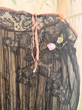 1920’s Black Silk Chiffon Step-In Romper | small
