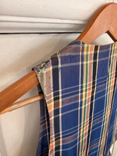 60’s Madras Plaid Taffeta Vest | Xs/Sm