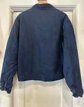 Vintage 70s Sears Dark-Wash Denim Workwear Jacket with Blanket Lining & Cord Collar|XL