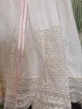 Antique Edwardian Layered lace embroidered petticoat skirt | xs