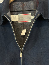 Vintage 70s Sears Dark-Wash Denim Workwear Jacket with Blanket Lining & Cord Collar|XL