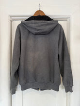 Vintage Y2K Carhartt, gray heavy lined zip up hoodie | small￼