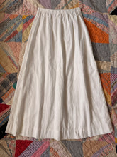 40’s 50’s White Cotton Button Front Midi Skirt w/ Utility Patch Pockets | small