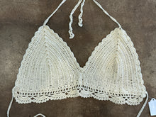 Vintage Beige Crochet Bralette|S/M