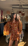70’s Oops California Paisley Bell Sleeve Mini Dress | Sm/M