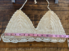 Vintage Beige Crochet Bralette|S/M