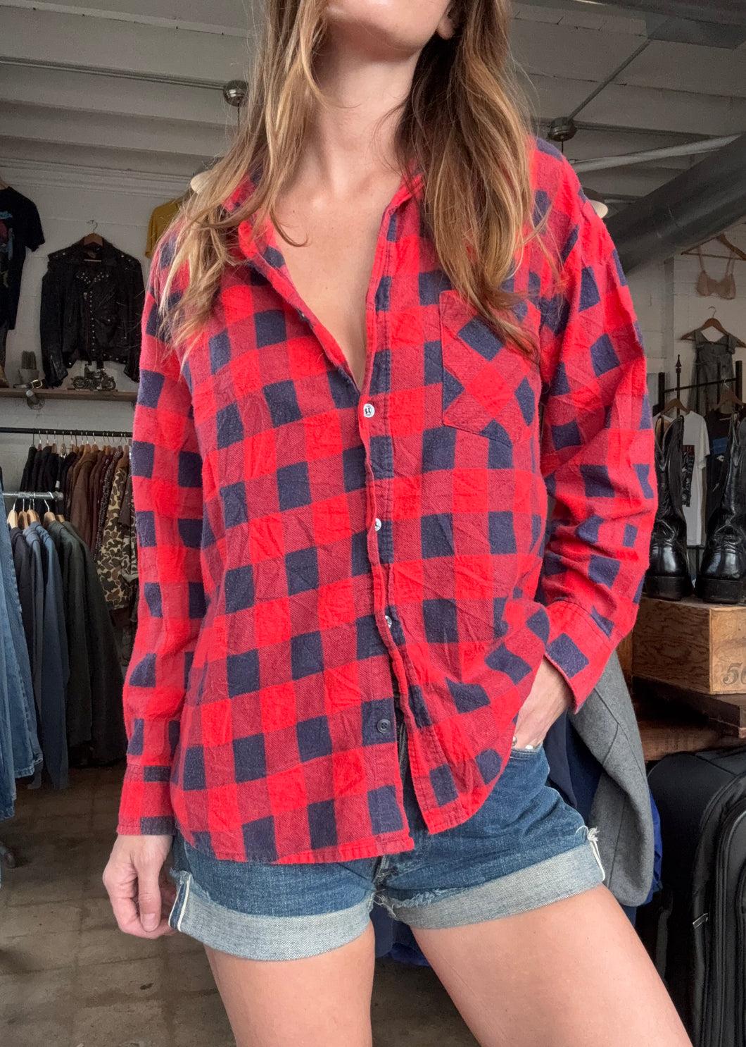 Vintage Open Trail cotton flannel | Medium