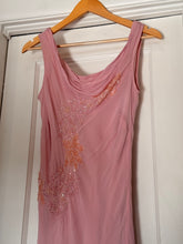 90’s Newport News Rose Beaded Bias Cut Maxi Dress | size 12