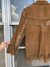 Vintage 1960s Jo-O-Kay Brown Suede Fringe Western Jacket|Medium