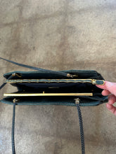 Vintage 80s Judith Leiber Reptile Purse in Deep Teal