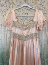 Antique 30’s Iris Silk & Rayon Peach Peignoir Robe Slip Set | sm/m