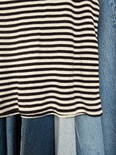 Vintage Black & White Cutoff Stripe Tank | Small
