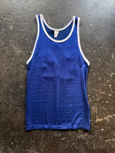 Vintage 70’s Blue Durene Varsity Jersey Tank | Xs/Sm