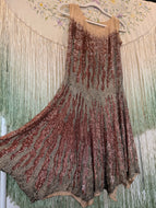 1920’s Sequin Beaded Evening Flapper Dress | xs/sm