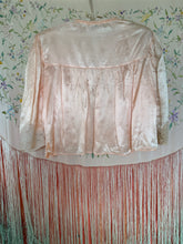 30’s Peach Satin Tulure Bed Jacket | Medium