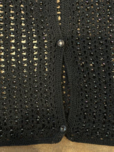 Vintage crochet beaded vest cardigan- S/M