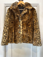 Vintage Junction West Leopard Print Reversible Coat|Small
