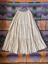 Vintage Double D Ranch Ivory Cotton Tiered Maxi Skirt| Medium