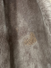 Vintage faux fur hooded trench coat